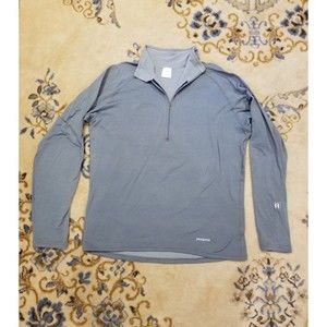 Patagonia R.5 Long Sleeve Waffle Zip Shirt Men's L USA 41600 VTG Grey Regulator